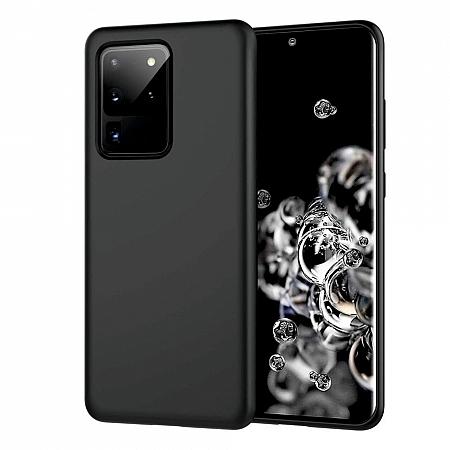 Silicone Cover per Samsung Galaxy S20 Ultra Custodia Protettiva Nero Opaco