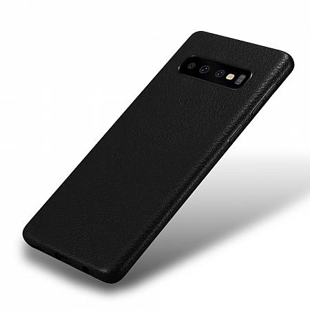 Samsung S10 Leder Silikon Hülle IT
