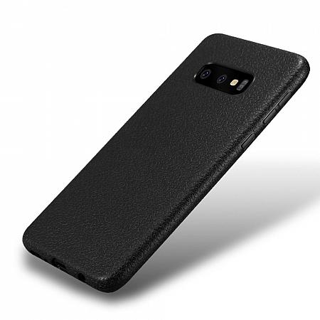 Samsung S10e Leder Silikon Hülle IT